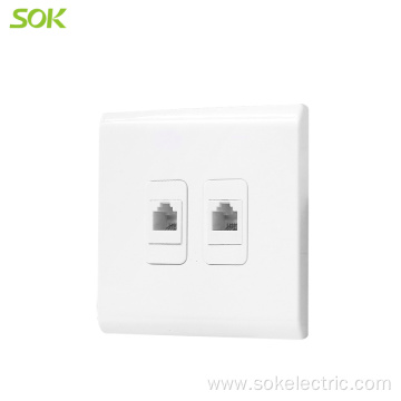 Popular electrical sockets 2Gang RJ11 TEL Socket Outlets